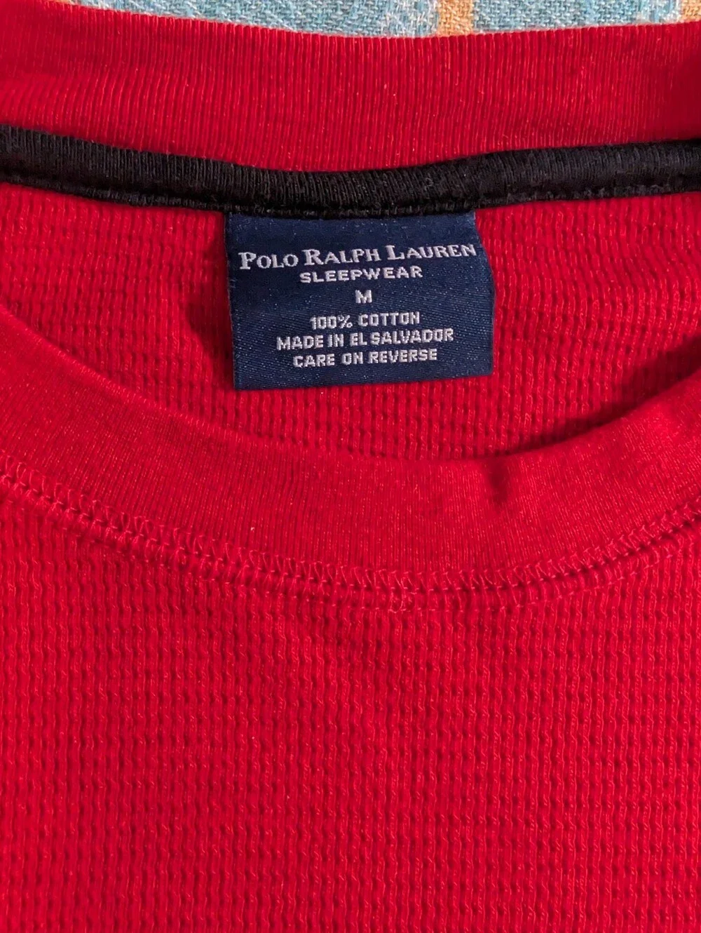 Polo Ralph Lauren Sleepwear Red Long-Sleeve Shirt Men's Medium